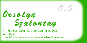 orsolya szalontay business card